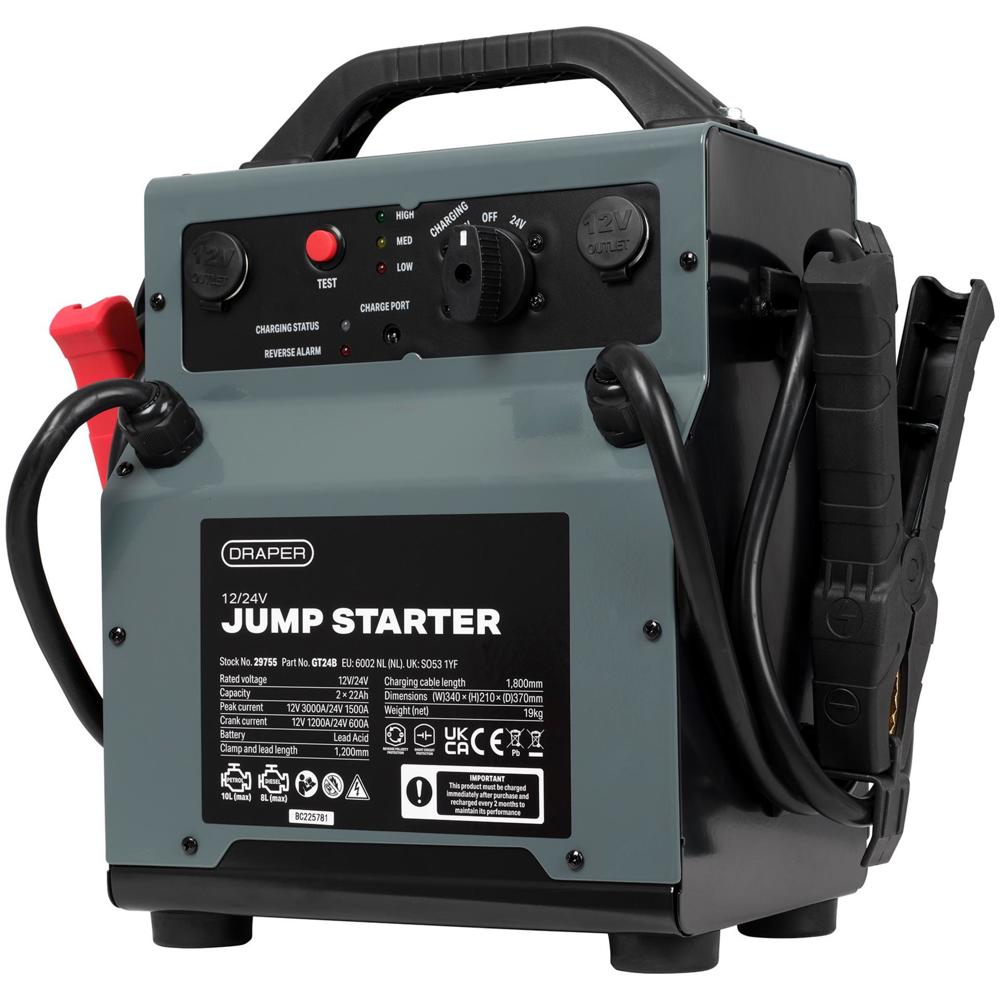 Draper GT24B Jump Starter Power Pack