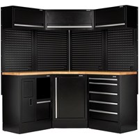 Bunker 18 Piece Hardwood Worktop Modular Storage System Corner Combo 