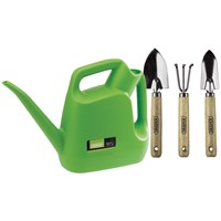 Draper Watering Can and 3 Piece Mini Garden Tool Set 