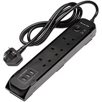 Bunker Magnetic 6 Socket Power Strip USB and AC 