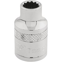Draper 3/8" Drive Polished Finish Hi Torq Bi Hexagon Socket Metric
