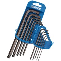 Draper 10 Piece Ball End Hexagon Allen Key Set Imperial