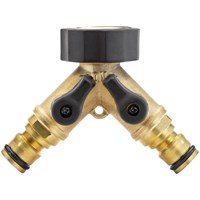 Draper Expert Brass 2 Way Flow Control Tap Connector 
