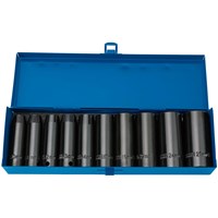 Draper Expert 10 Piece 1/2" Drive Deep Hex Impact Socket Set Metric