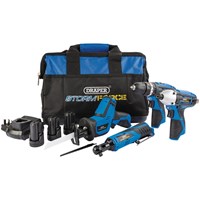 Draper Storm Force 10.8v Cordless 4 Piece Power Tool Kit