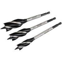 Draper 3 Piece 4 Fluted Wood Auger Bit Set