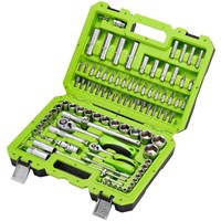 Draper 100 Piece 1/4" and 1/2" Drive Screwdriver and Socket Set