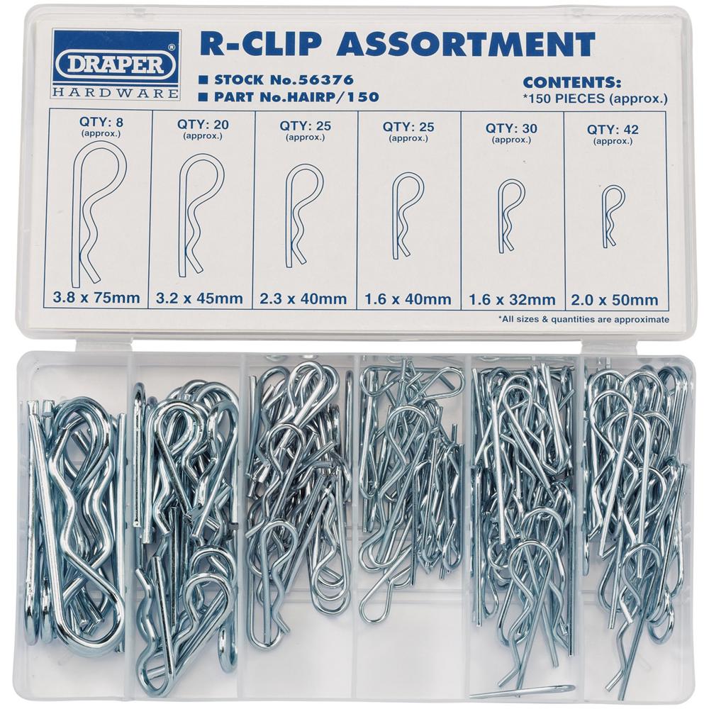 Draper 150 Piece R Clip Assortment