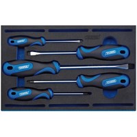 Draper 5 Piece Soft Grip Screwdriver Set In Eva Insert Tray