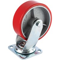 Draper Swivel Plate Fixing Heavy Duty Polyurethane Wheeled Castor