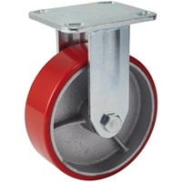 Draper Fixed Plate Fixing Heavy Duty Polyurethane Wheeled Castor