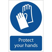 Draper Protect Your Hands Sign