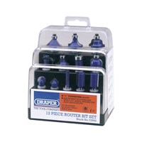 Draper 12 Piece 1/4" Router Bit Set