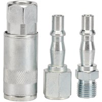 Draper 3 Piece 1/4" BSP Air Line Coupling Adaptor Set