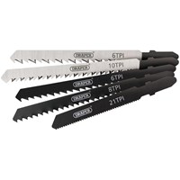 Draper Expert 5 Piece Wood and Plastic Cutting Jigsaw Blade Set