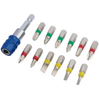 Draper 13 Piece Coloured Screwdriver Bit Set