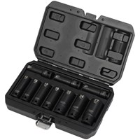 Draper 10 Piece 1/2" Drive Deep Impact Hex Socket Set Metric