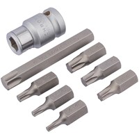 Draper Expert 8 Piece 1/2" Drive Socket Bit Holder and Torx Bit Set