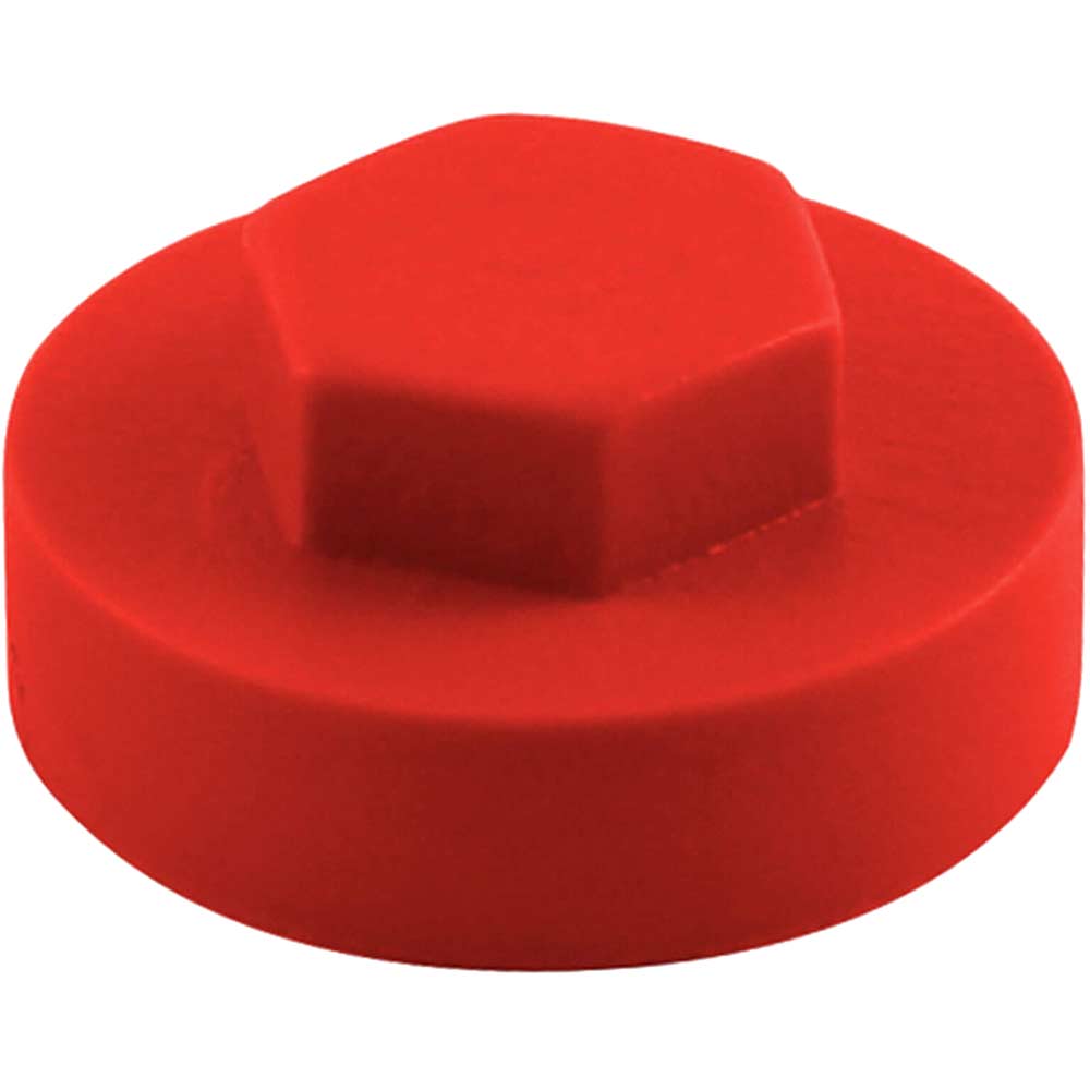Timco Red Colour Match Hexagon Screw Cover Cap 5/16" X 16Mm Poppy Pack Of 1000 Size 5