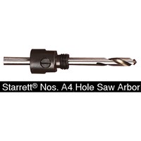 Starrett A4 Arbor 6.5mm Shank To Suit 14mm - 30mm Hole Saws Starrett A4 Arbor 6.5mm Shank To Suit 14mm - 30mm Hole Saws