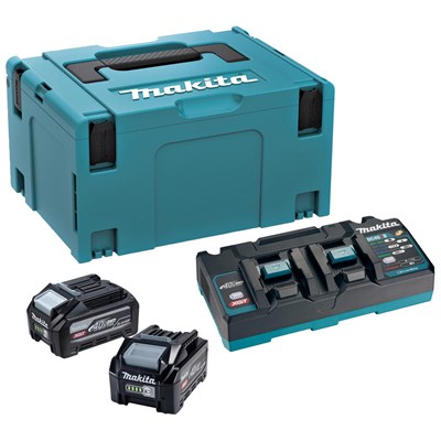 Makita 1911E7-9 40v Max XGT 2 x BL4040F High Output Battery and Twin Charger Kit