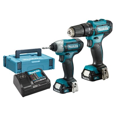 Makita CLX228AJ 12v Max CXT Cordless Combi Drill and Impact Driver Kit