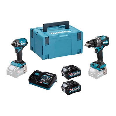 Makita DK0176G205 40v Max XGT Cordless Brushless Combi Drill and Impact Driver Kit