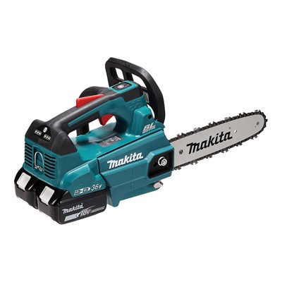Makita DUC256 Twin 18v LXT Cordless Brushless Top Handle Chainsaw 250mm