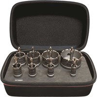 Starrett KTC08001 8 Piece Tungsten Carbide Tipped Deep Cut Hole Saw Set Starrett KTC08001 8 Piece Tungsten Carbide Tipped Deep Cut Hole Saw Set