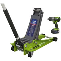 Sealey 2.2 Tonne Trolley Jack and 18v Cordless Impact Wrench Combo Kit