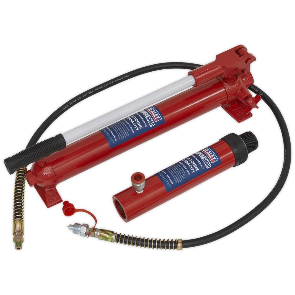 Sealey 10 Tonne Push Ram with Pump and Hose Assembly