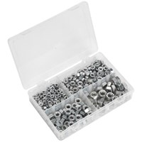 Sealey 320 Piece Steel Hex Nuts Assortment Imperial UNC