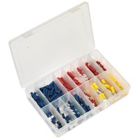 Sealey 200 Piece Blue, Red and Yellow Crimp Terminal Assortment