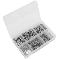Sealey 500 Piece Stainless Steel Nut and Washer Assortment M5 - M10