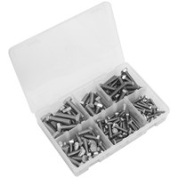 Sealey 150 Piece Stainless Steel Set Screw Assortment M5 - M10
