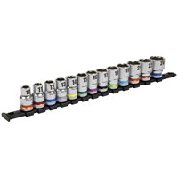 Sealey 13 Piece 1/2" Drive Colour Coded Hexagon Socket Set
