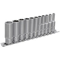 Sealey 11 Piece 1/4" Drive Deep Hexagon WallDrive Socket Set Imperial
