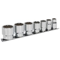 Sealey 7 Piece 3/8" Drive Bi Hexagon Socket Set Whitworth