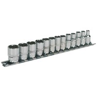 Sealey 13 Piece 1/4" Drive Bi Hexagon WallDrive Socket Set Metric