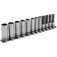 Sealey 12 Piece Black Series 3/8" Drive Deep Lock On Hexagon Socket Set