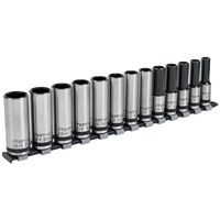 Sealey 13 Piece Black Series 1/2" Drive Deep Lock On Hexagon Socket Set