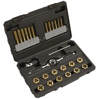 Sealey Premier 26 Piece Titanium Coated  Hexagonal Tap & Die Set Imperial