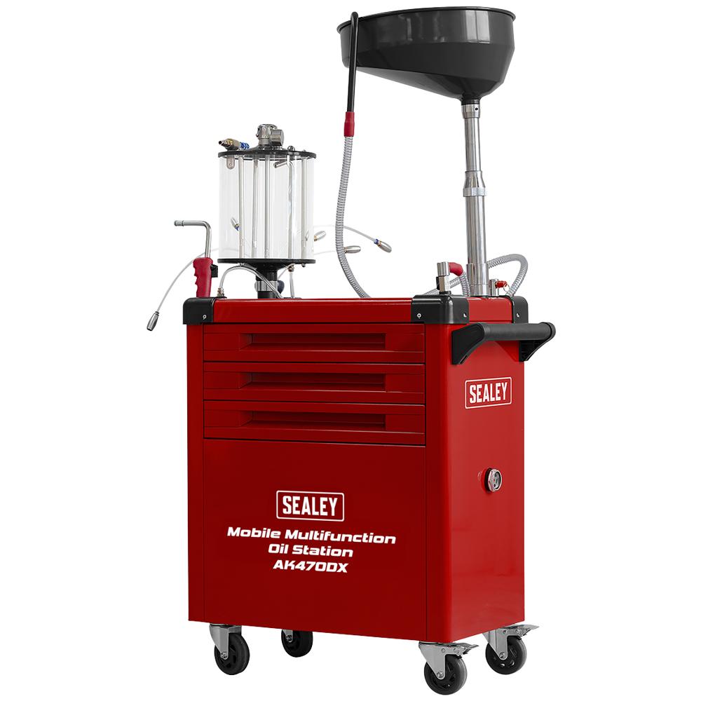 Sealey 61 Piece Mobile Multifunction Oil Station and Tool Set