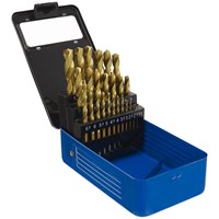 Sealey 25 Piece HSS Titanium Coated Drill Bit Set