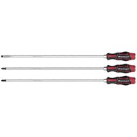 Sealey 3 Piece Slotted and Phillips Hammer Thru Long Screwdriver Set