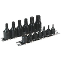 Sealey 13 Piece Combination Drive Impact Torx Socket Bit Set