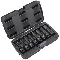 Sealey 8 Piece 1/2" Drive Impact Hexagon Socket Bit Set Imperial