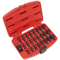 Sealey 25 Piece Impact Torx, Hex and Spline Socket Bit Set