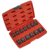 Sealey 13 Piece 1/2" Drive Total Drive Impact Socket Set