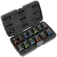 Sealey 13 Piece 1/2" Drive Colour Coded Hexagon Impact Socket Set